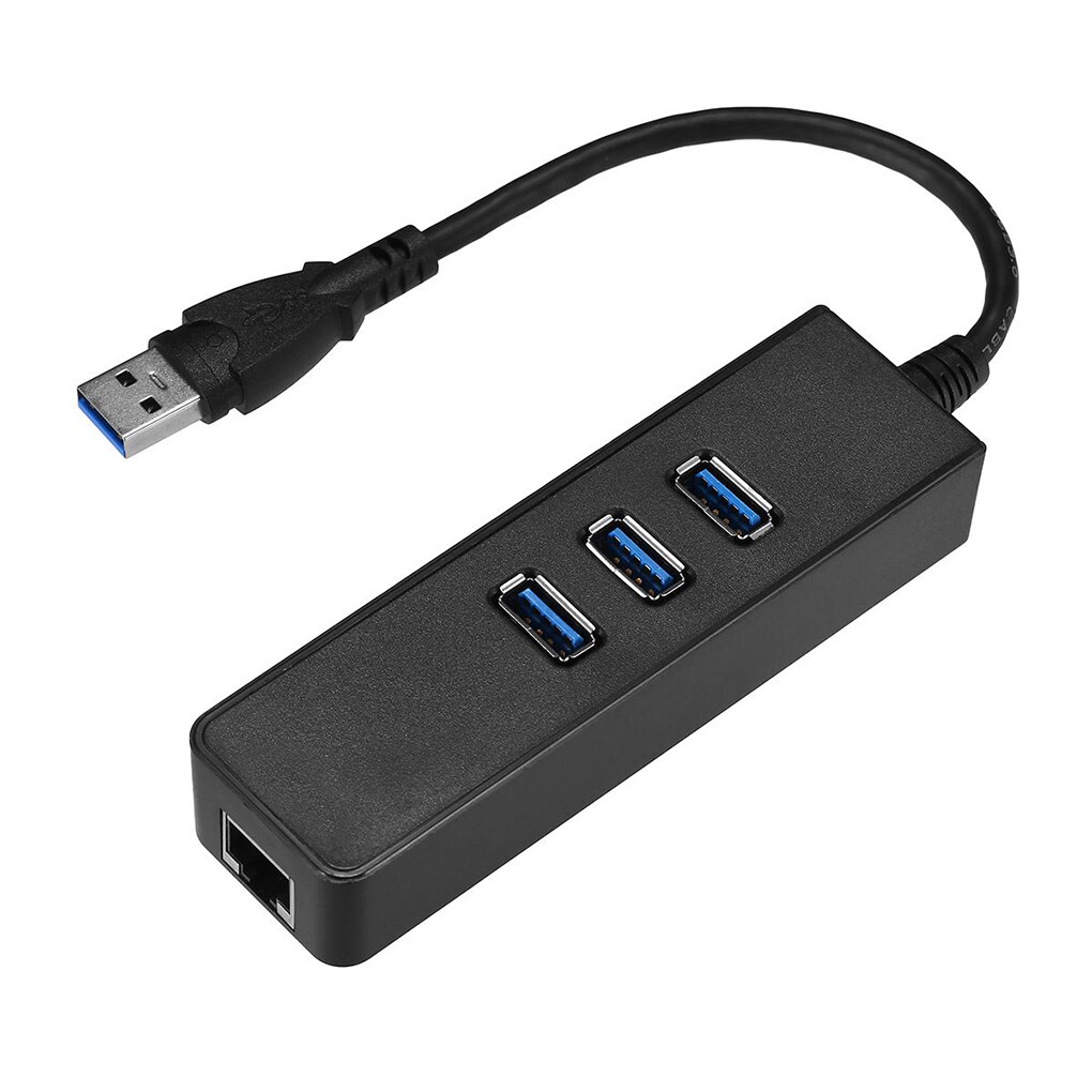 Hub Usb 3.0 + Puertos Usb + Adaptador De Red Lan Rj45