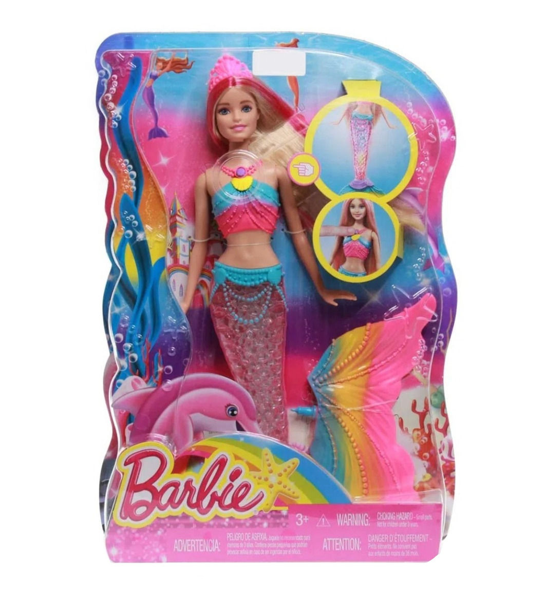 Barbie Muñeca Sirena Mattel Dreamtopia Con Luces Dhc40