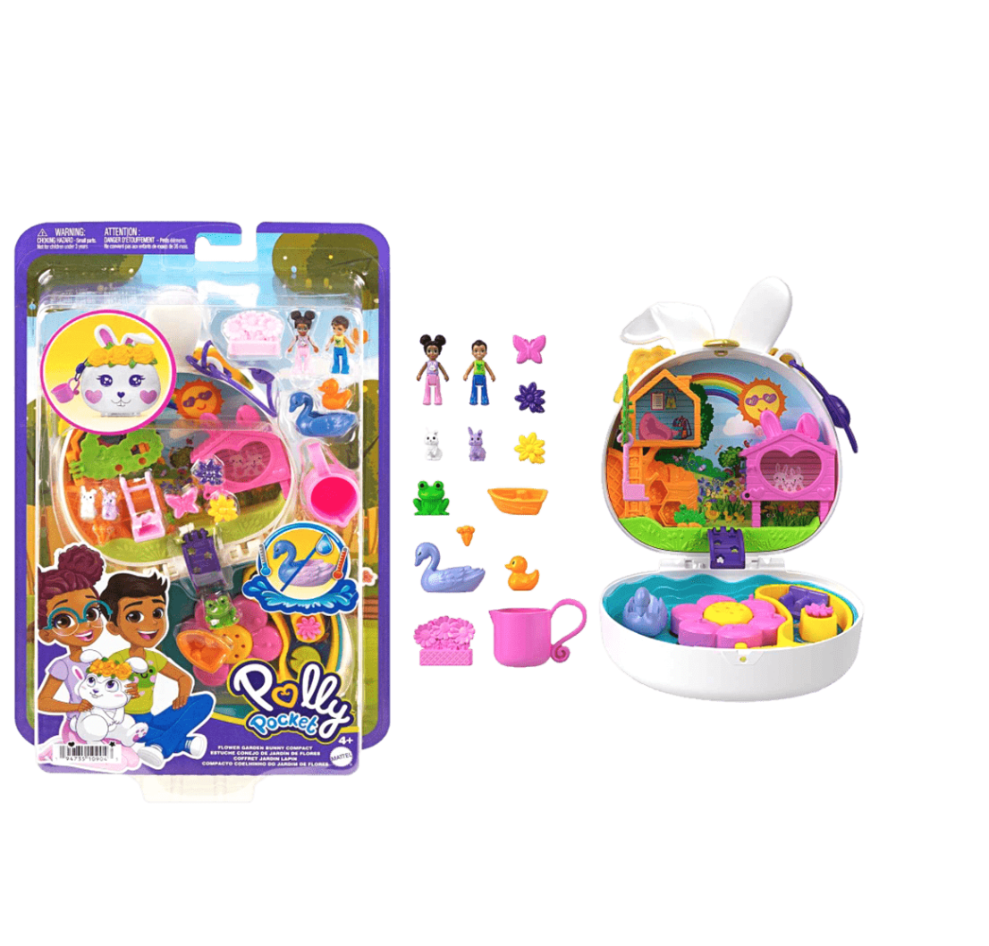 Set de Polly Pocket Juego Compacto Jardín de Conejito HKV36