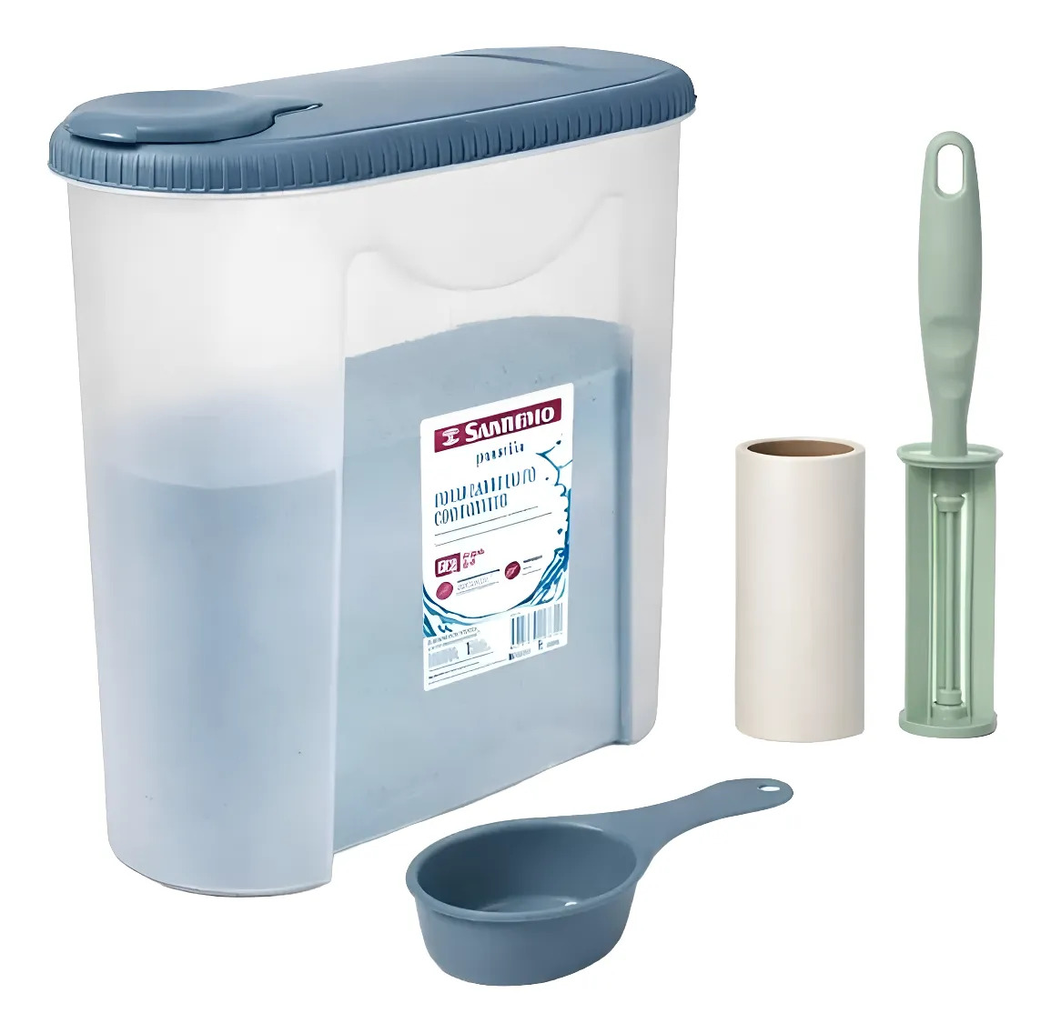 Recipiente Para Almacenar Jabón Sanremo + Rollo Quita Pelusa