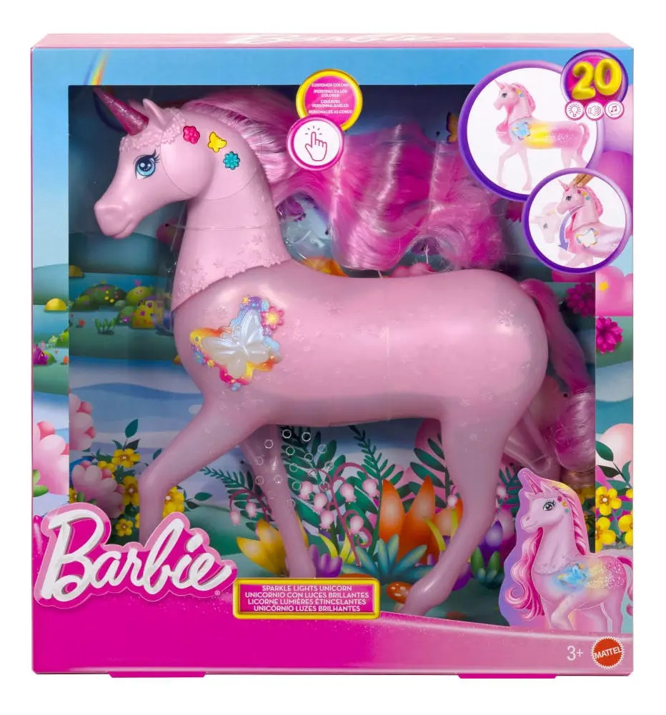 Barbie Unicornio Multicolor Jcp78 Con Luz Y Sonido