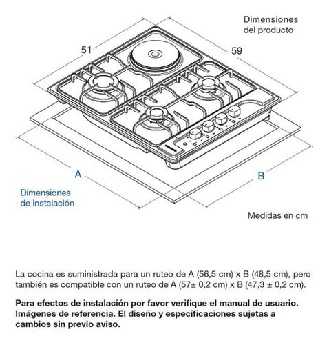 Thumbnail: Estufa Mixta 4 Puestos Challenger- Ref. Sp 6031 Ei/220v Inox