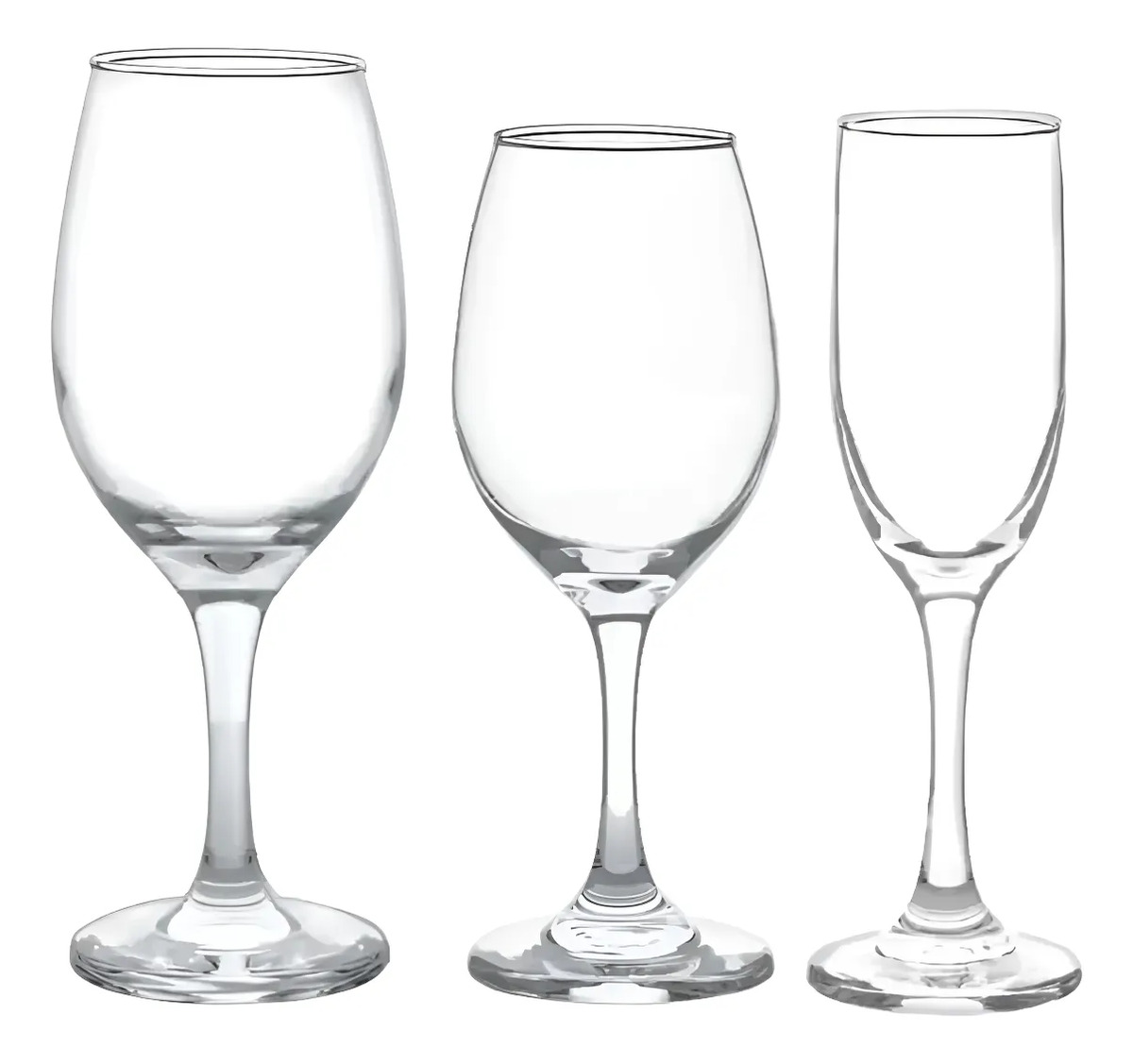 Set X18 Copas Cristal Cristar: 6 Agua + 6 Vino + 6 Champaña