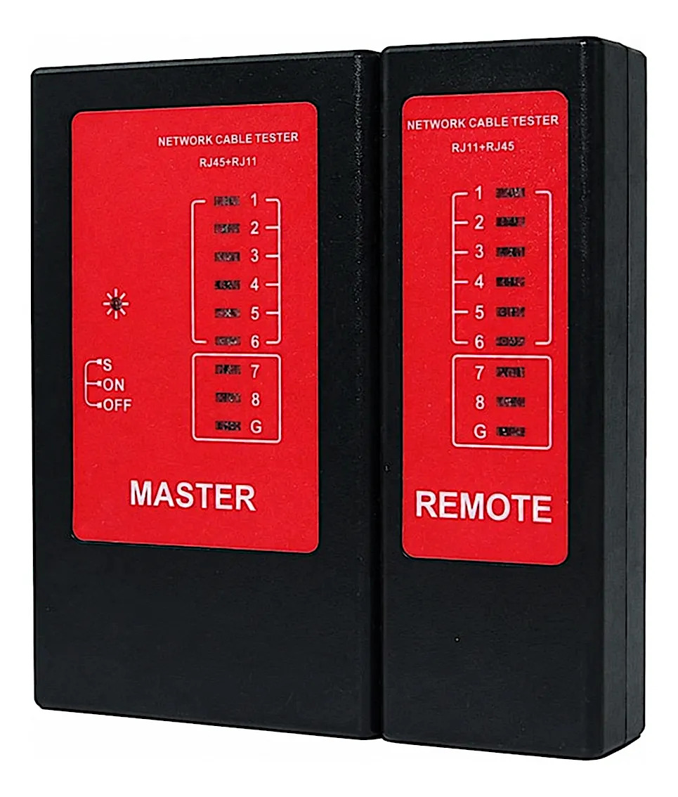 Tester De Red Probador Cable Redes Rj45 Rj11 Utp + Funda
