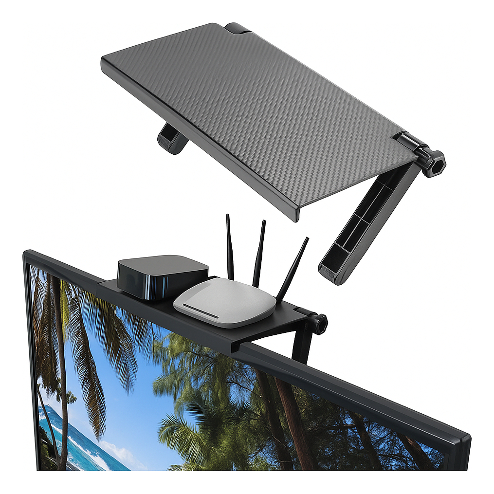 Soporte Ajustable Plegable Para Tv Pc Estante Para Decodificador