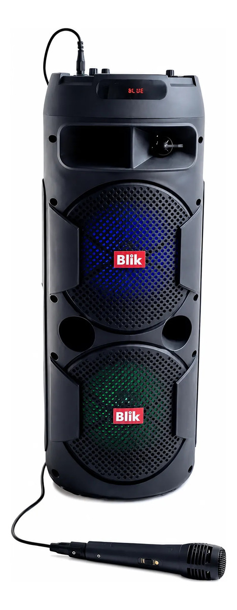 Parlante Karaoke Blik Screamer3 Portatil Con Bluetooth Negro