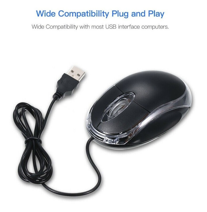 Miniatura: Mouse Usb Optico Iluminado - Raton Para Computador