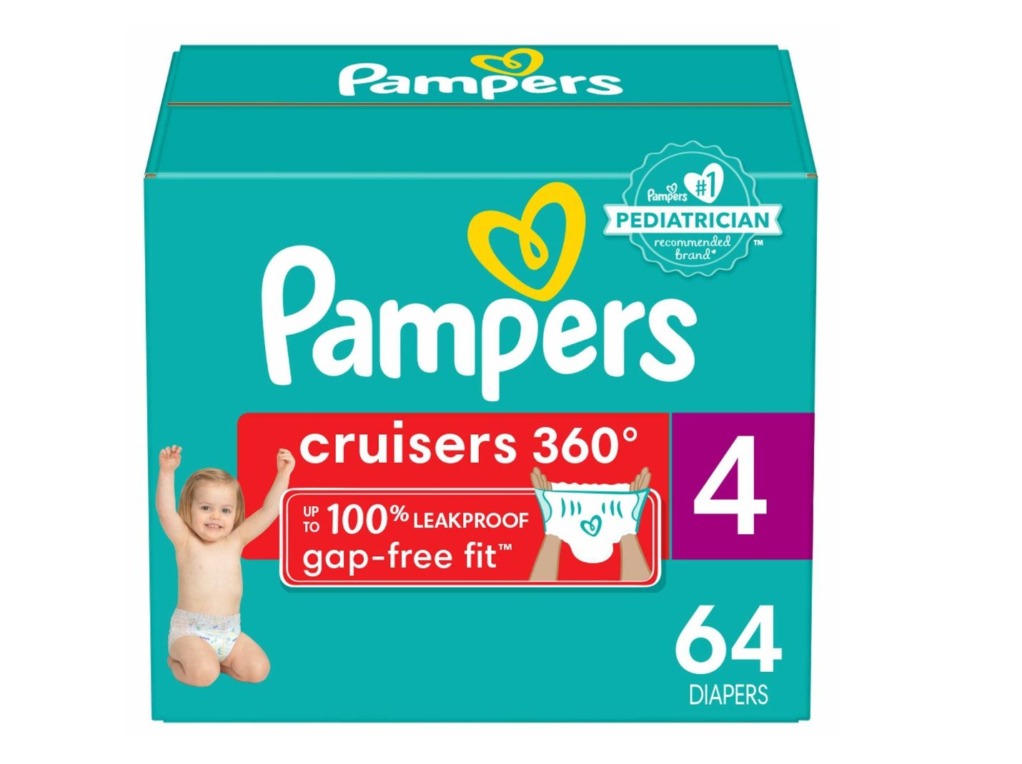 Set De Pañales Pampers 360 Fit Etapa 4 X 64 Unidades