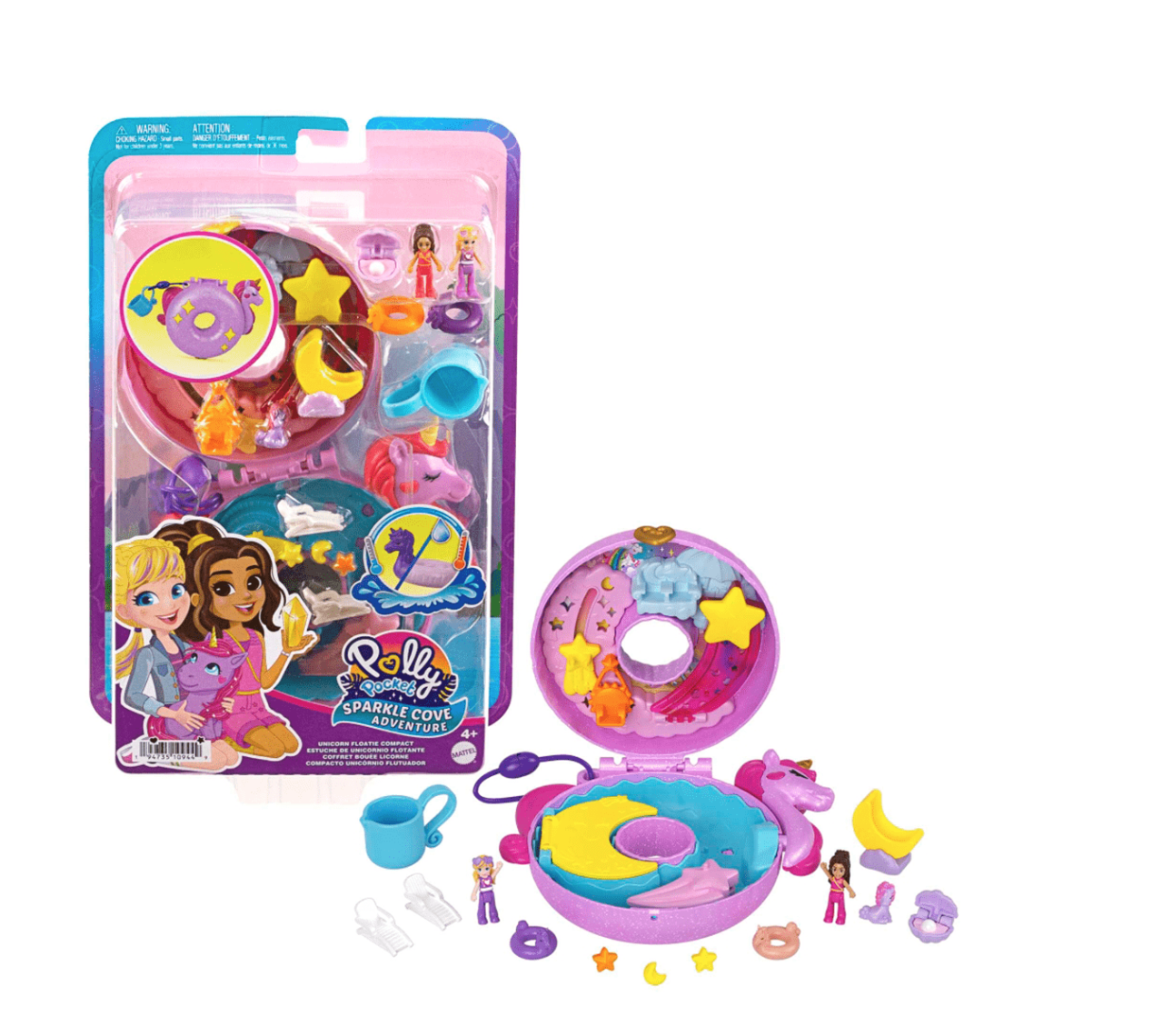 Set De Muñeca Polly Pocket Flotador De Unicornio Hkv34