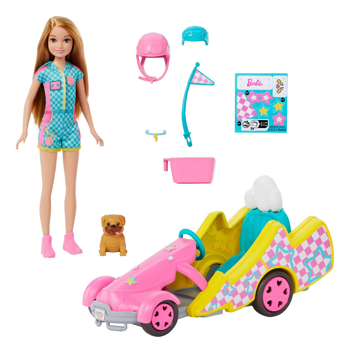 Set Vehículo Muñeca Stacie Al Rescate Go-kart Hrm08 Barbie