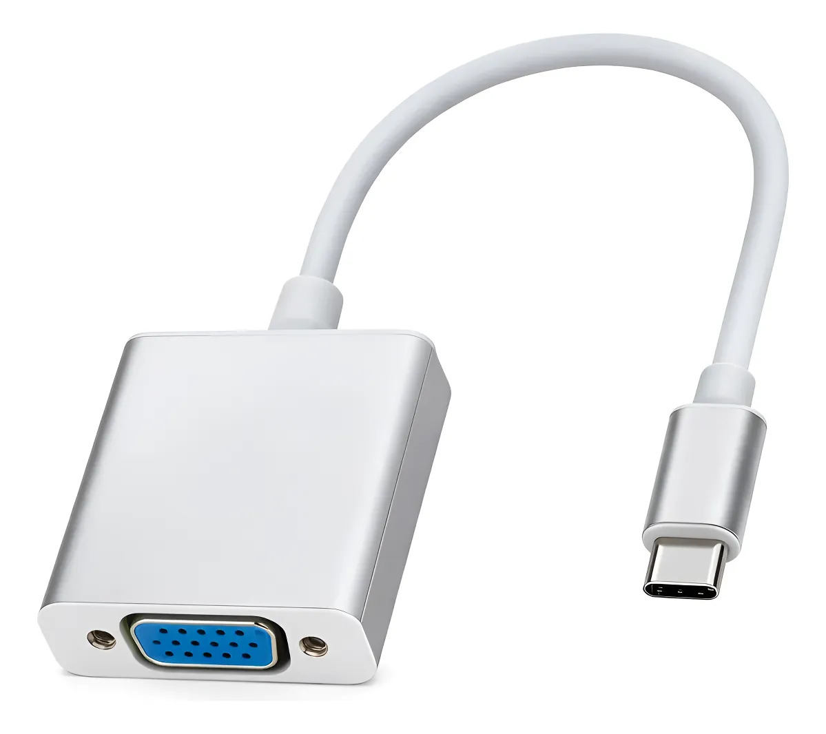 Cable Convertidor Usb-c Tipo C A Vga 3.0 Plateado 1080p