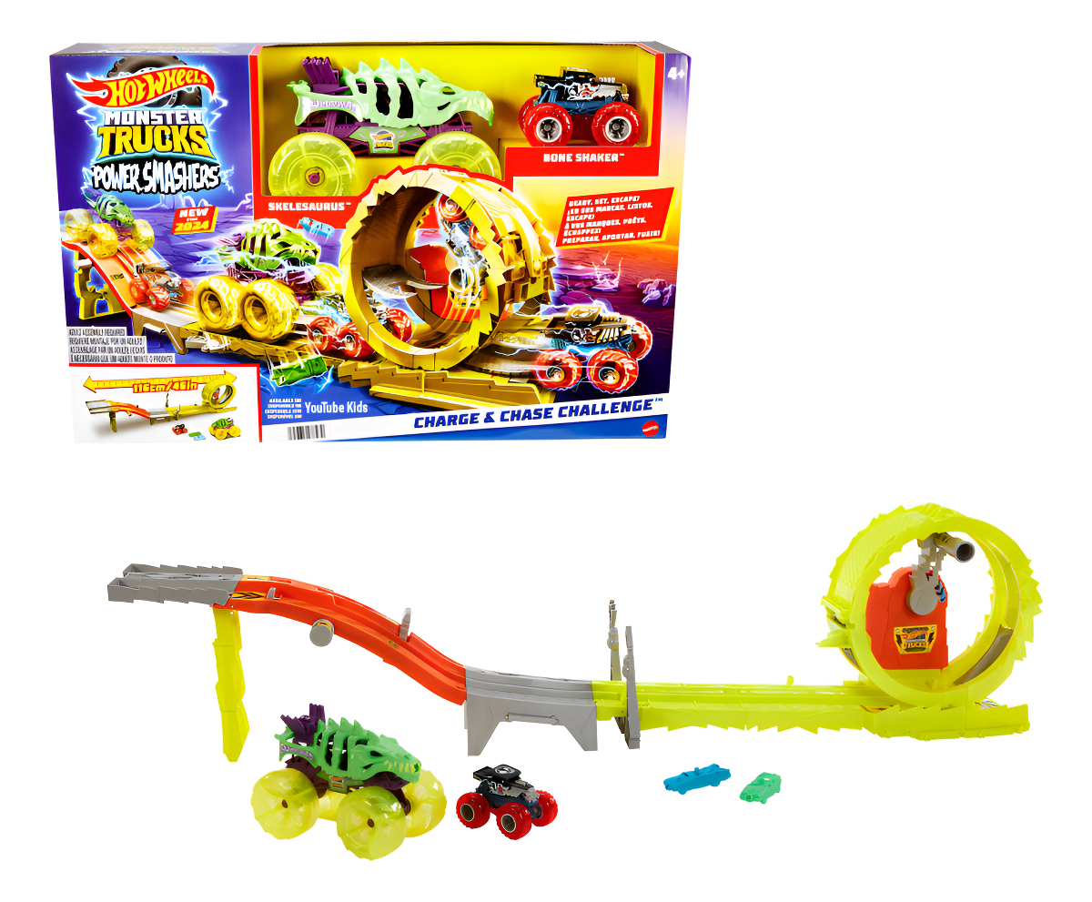 Set Hot Wheels Monster Trucks Arena Energía De Demolición Multicolor