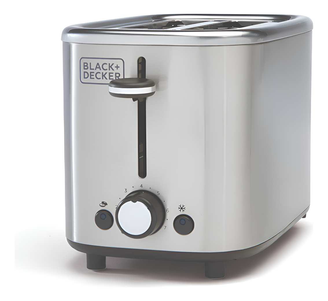 Tostadora De Pan Black+decker 2 Puestos Tr0012ss Gris Plateado
