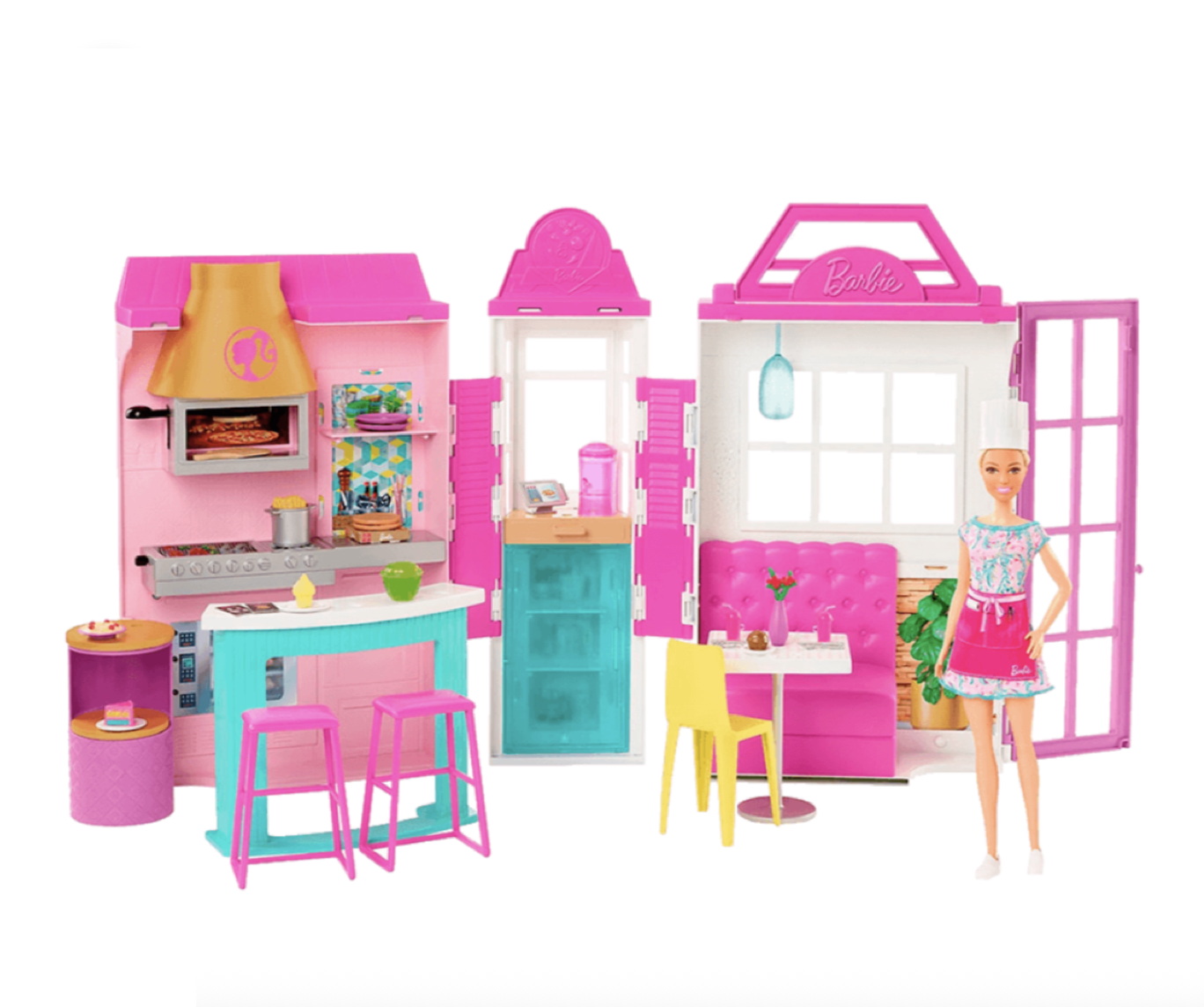 Set De Barbie Restaurante Cook And Grill Mattel Hbb91