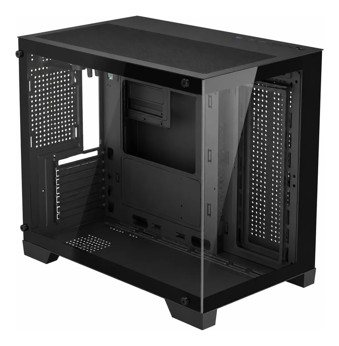 Caja Gamer 420A Panorámica Micro-ATX Mini-ITX Vidrio Black