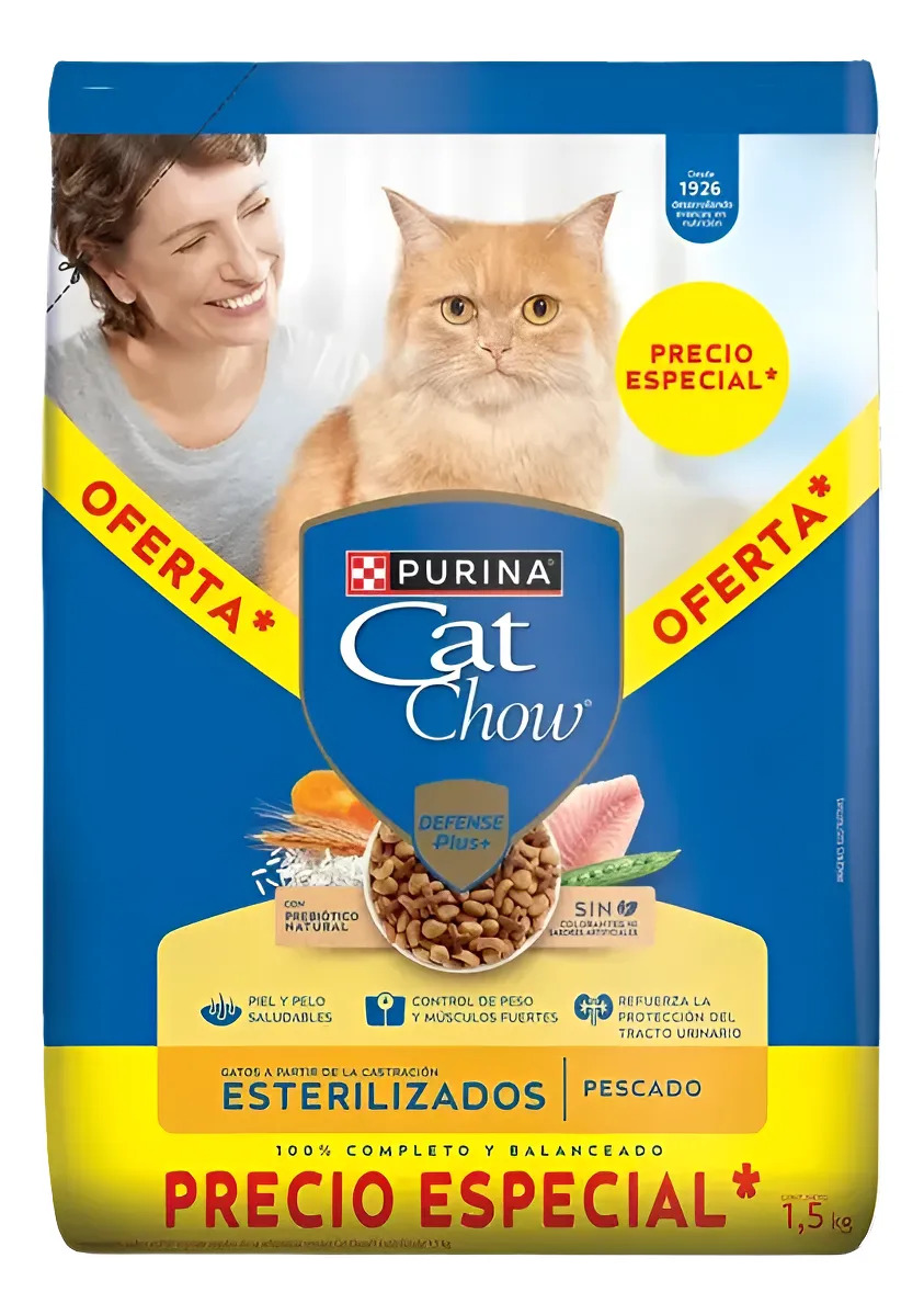 Purina Cat Chow Gato Esterilizados 1.5 Kg Pescado