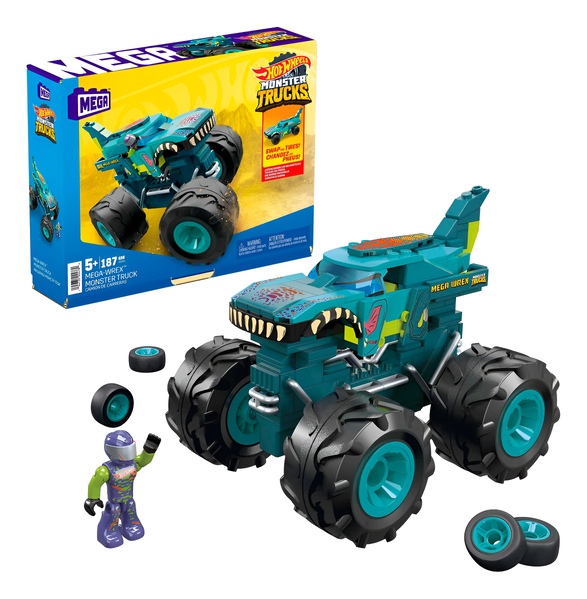 Set De Figura Mega Construx Megawrex Monster Truck Hot Wheel