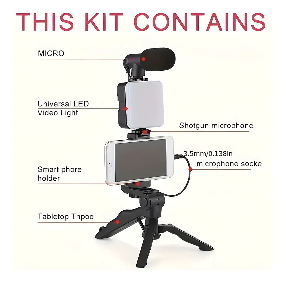 Miniatura: Kit De Video Profesional Vlogging Luz Led Y Microfono AY-49