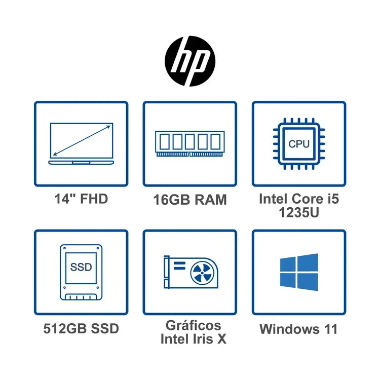 Miniatura: Portátil 2 en 1 HP Pavilion 14" Core i5 - Ram 16Gb -Ssd 512Gb Azul