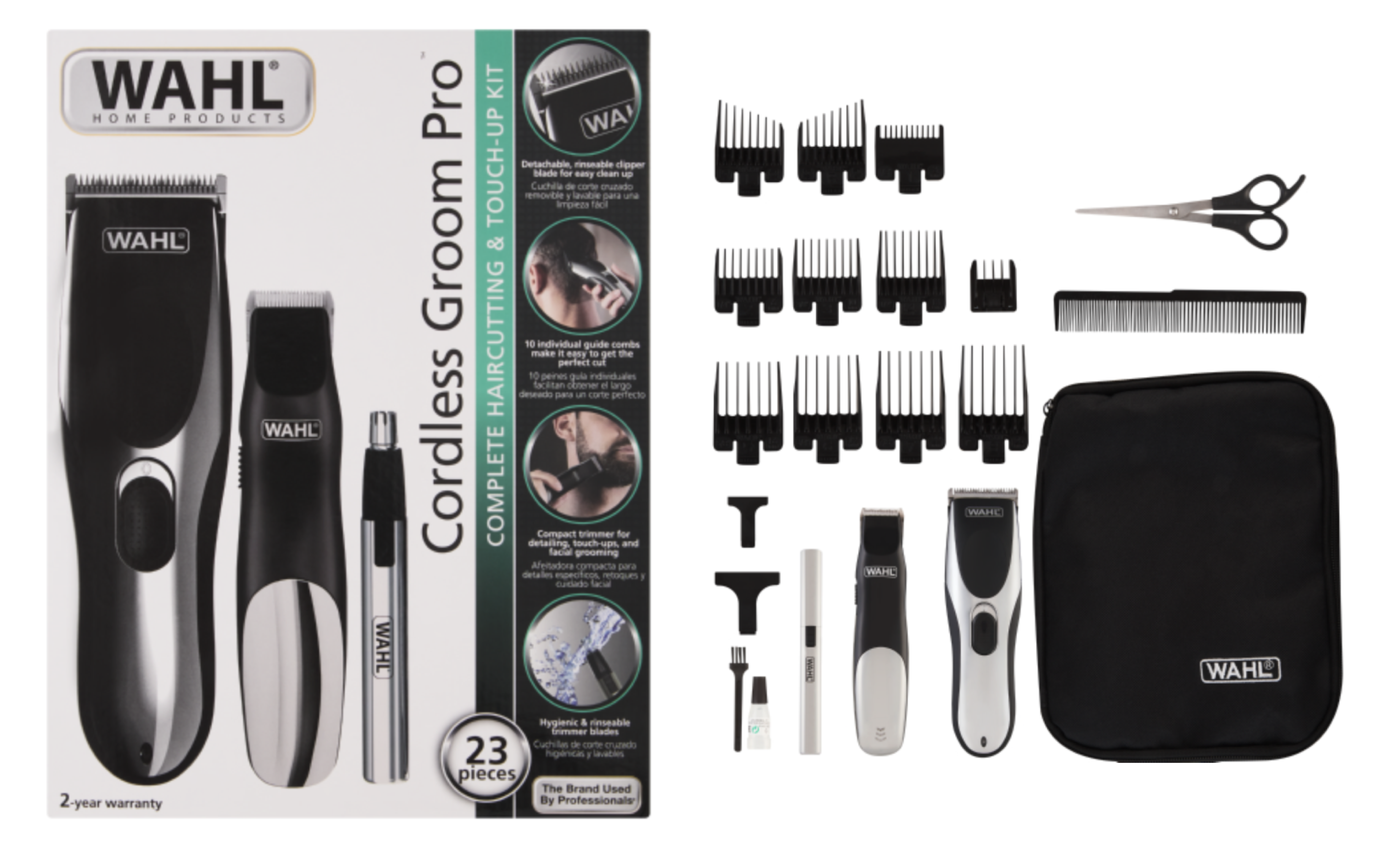 Maquina Wahl Kit Cordless Gromm Pro 23 Piezas 09649-2168