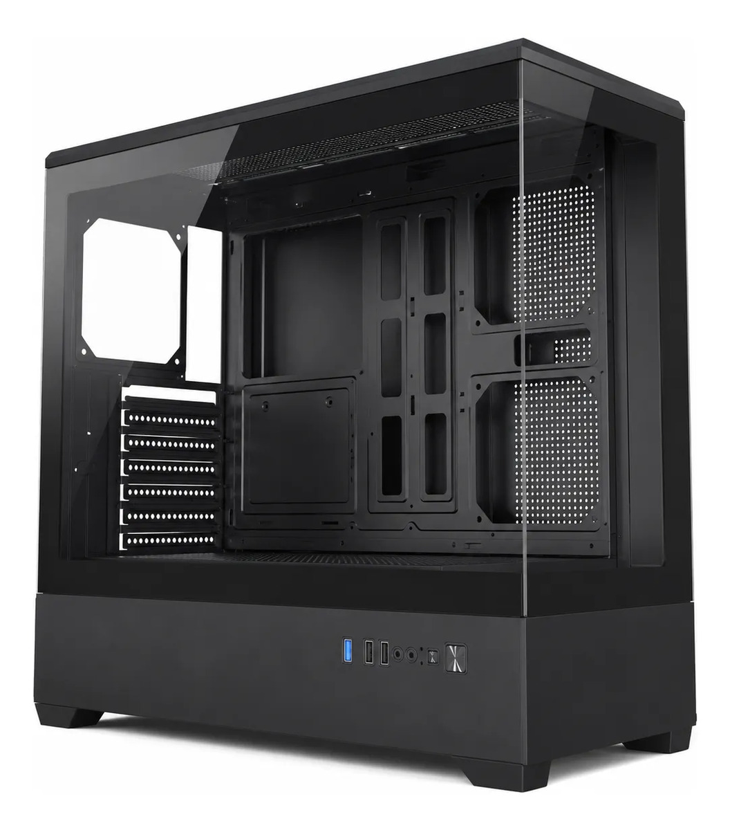 Caja Gamer D01 Panorámica E-ATX ATX Vidrio Templado Black