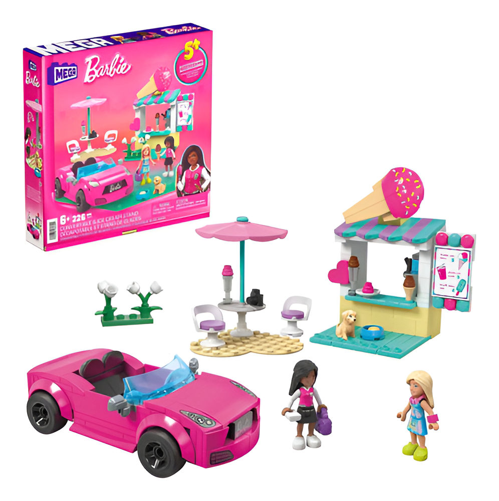 Set Barbie Mega Construcción Convertible Puesto De Helados