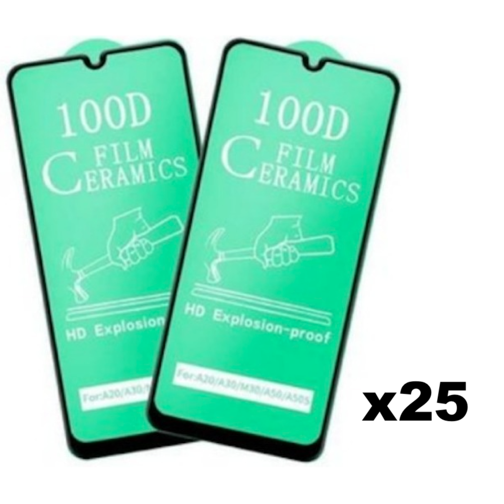 Caja X25 Unidades Vidrio Ceramico Celular Huawei Y9s Black