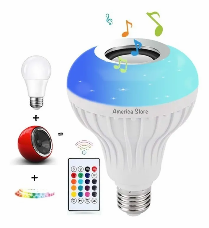 Miniatura: Bombillo Parlante Bluetooth Luz Multicolor + Control Remoto