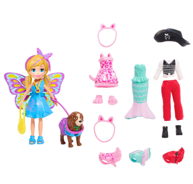Set Polly Pocket Pack De Disfraces Muñeca Para Niñas