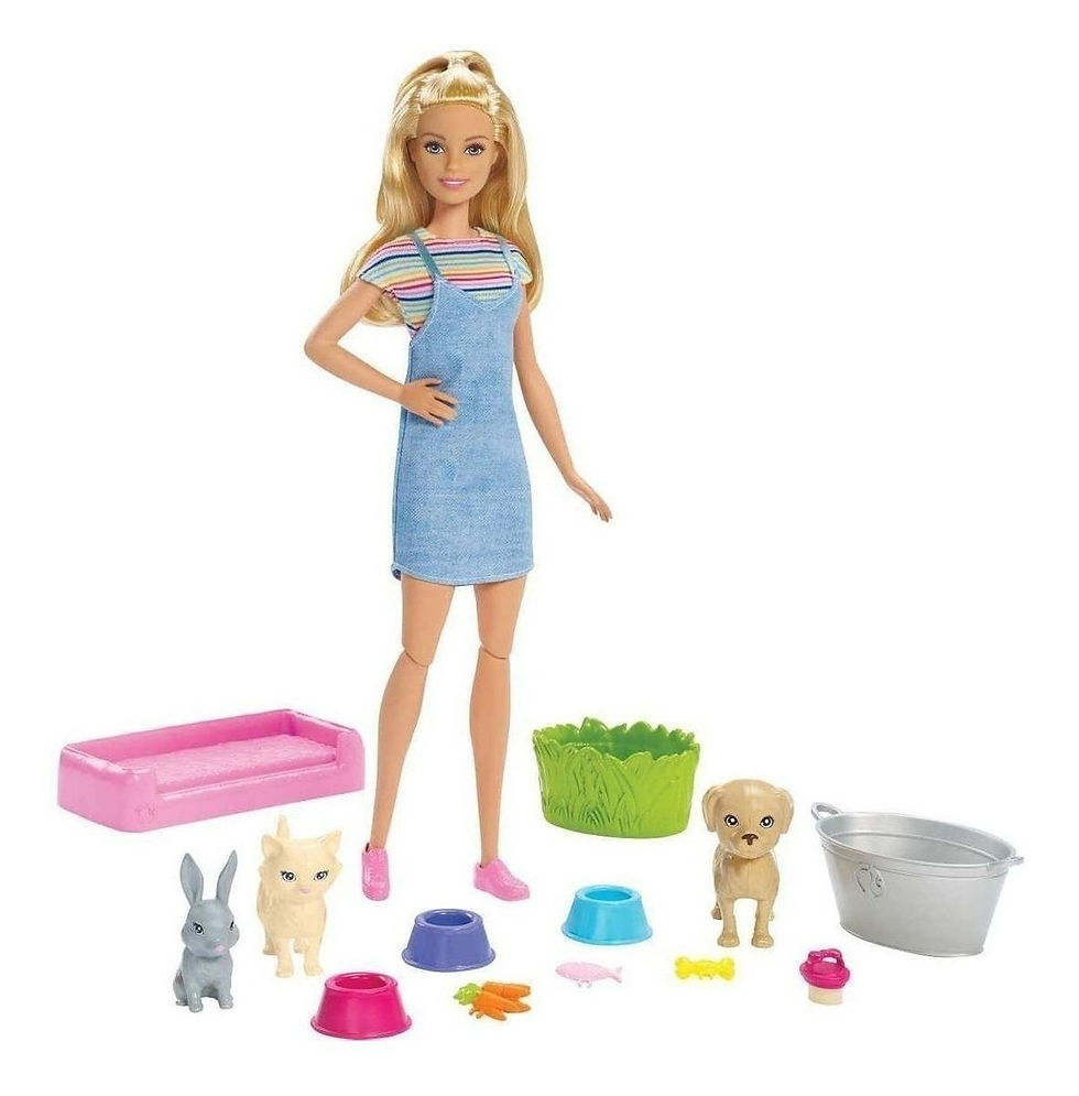 Miniatura: Set De Barbie Divertido Baño De Mascotas Mattel Fxh11