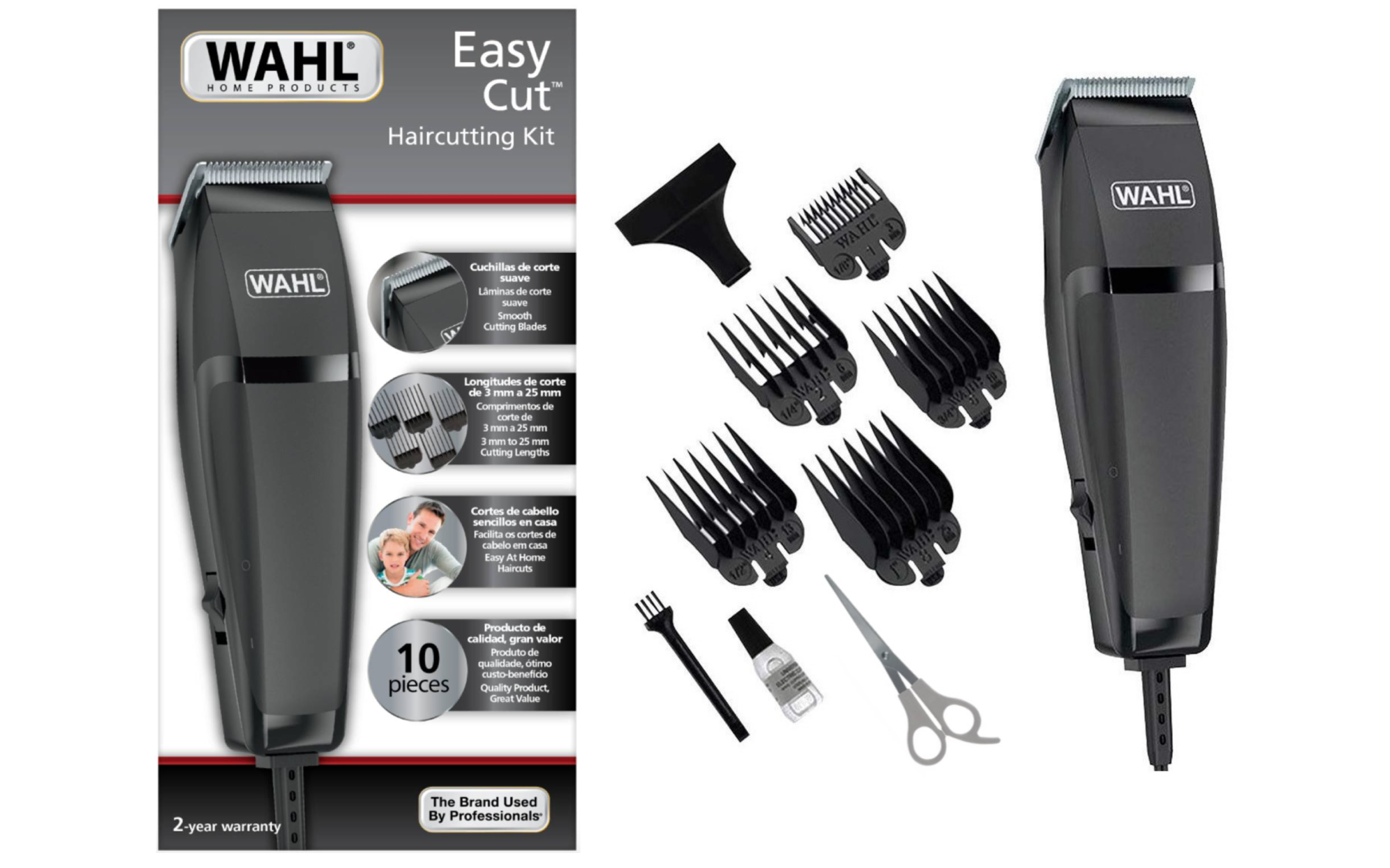 Máquina Wahl Cortadora De Pelo Wahl Home Easy Cut Negra 127v