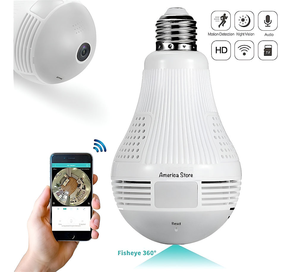 Miniatura: Cámara De Seguridad Bombillo 360 Wifi Hd Ranura Micro Sd