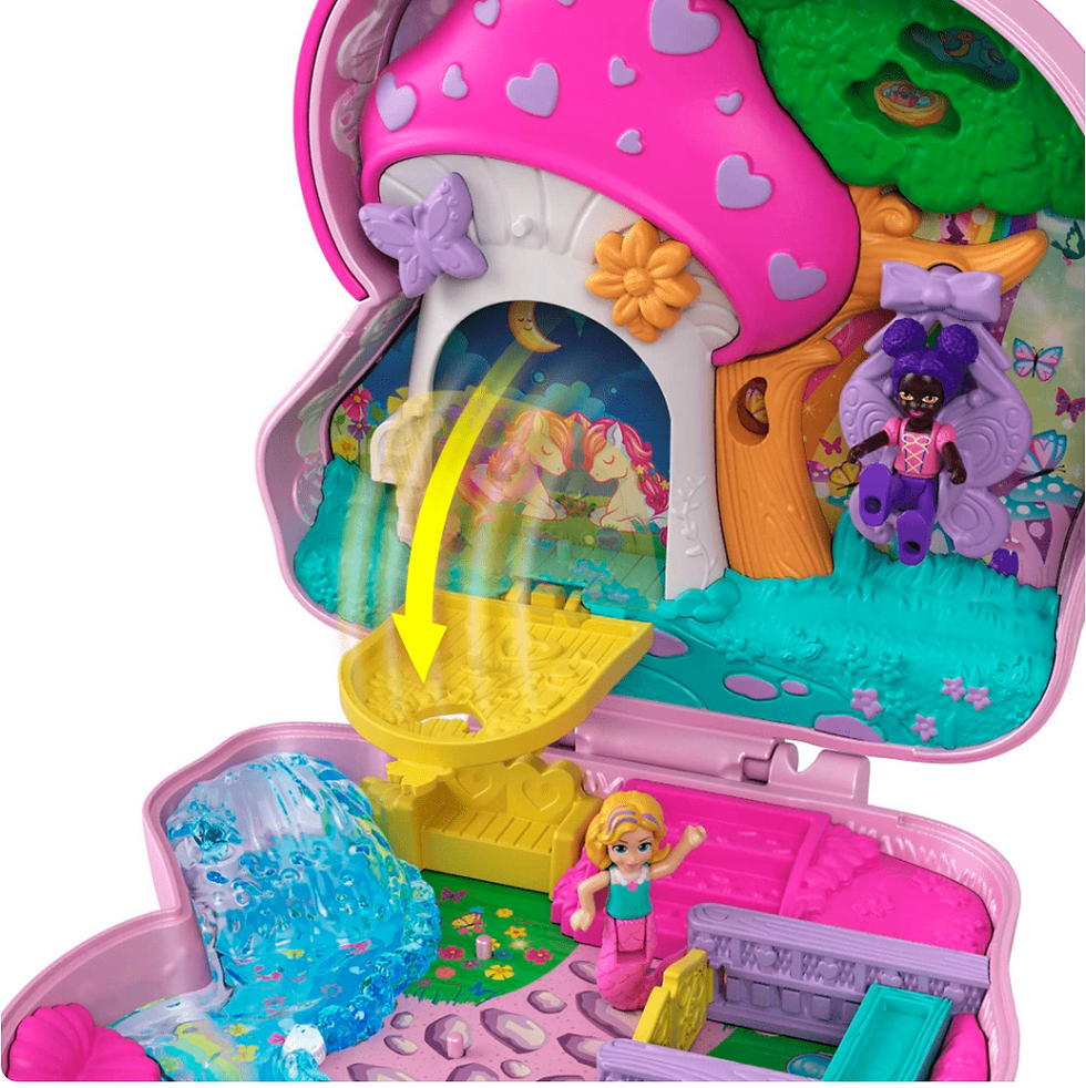 Miniatura: Set Polly Pocket Estuche Unicornio Fiesta En El Bosque Hcg20