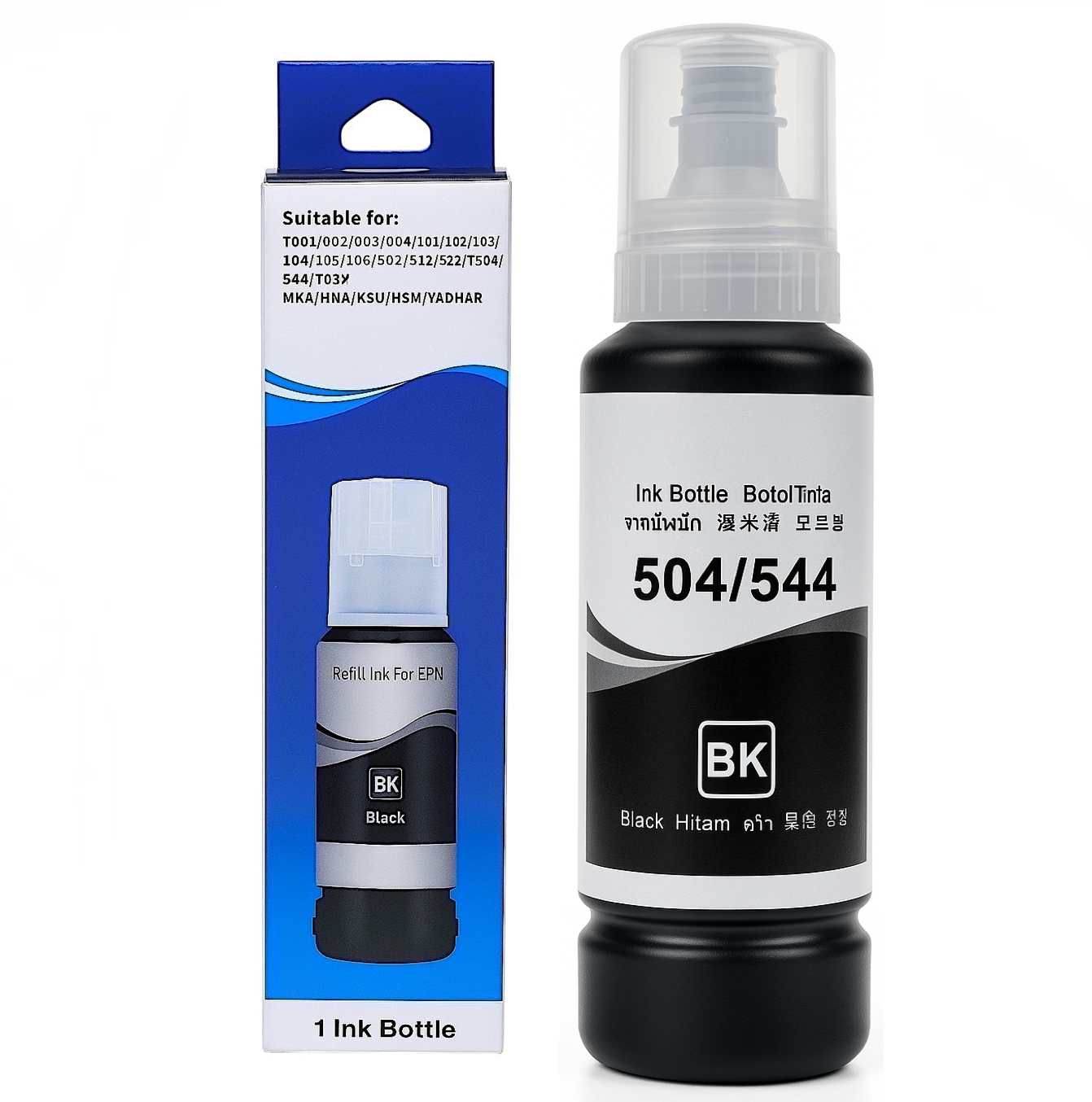 Tinta Para Impresora Epson 504 544 Negro