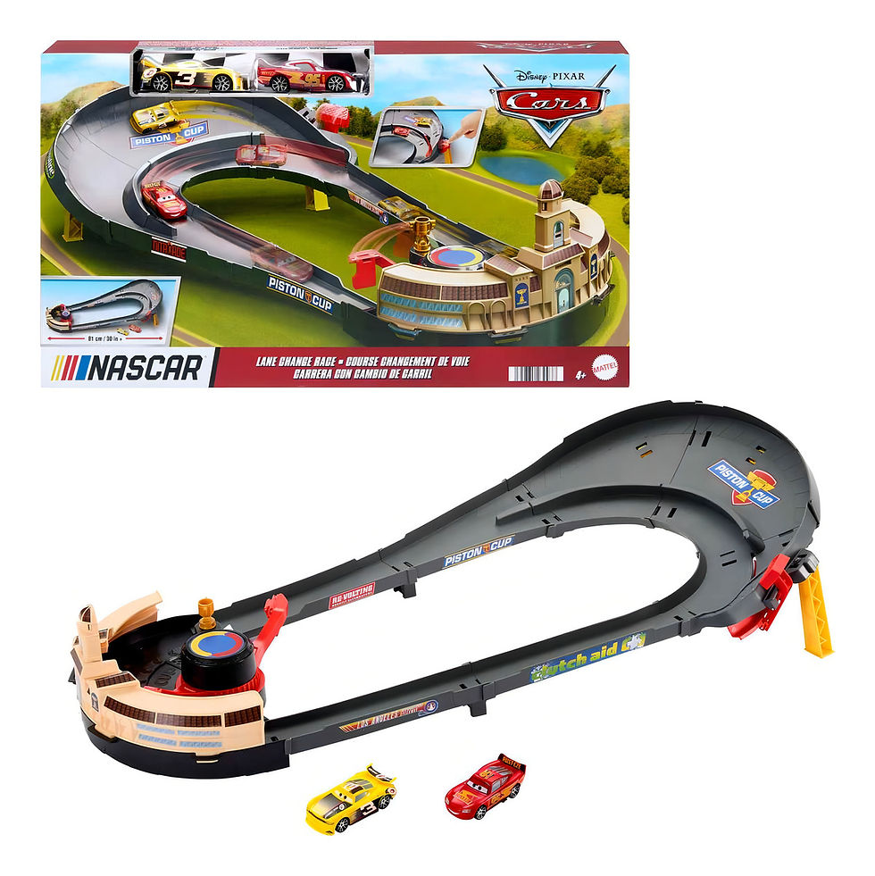 Disney Cars Circuito Nascar Carrera Con Cambio De Carril Mattel Hxj33