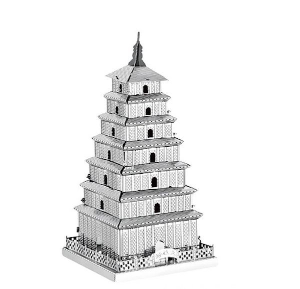 Rompecabezas Metálico 3d Great Wild Goose Pagoda - 360º View