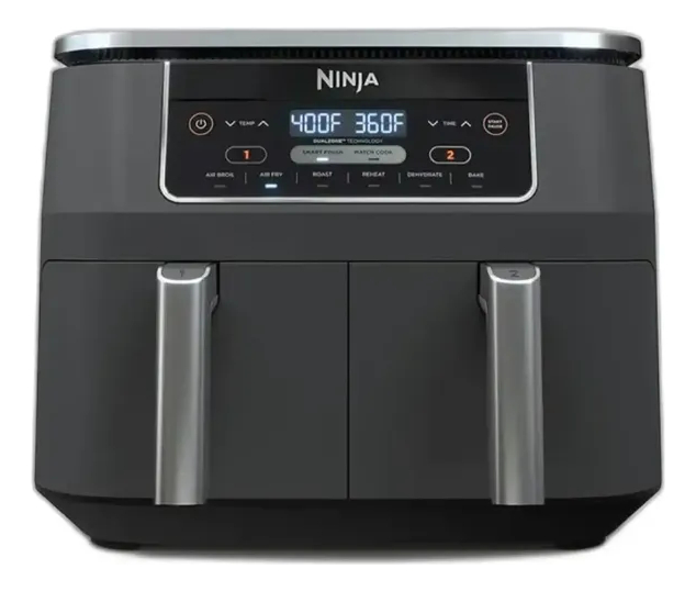 Freidora De Aire Ninja 7.6 Litros 2 Canastas Dz201 Gris