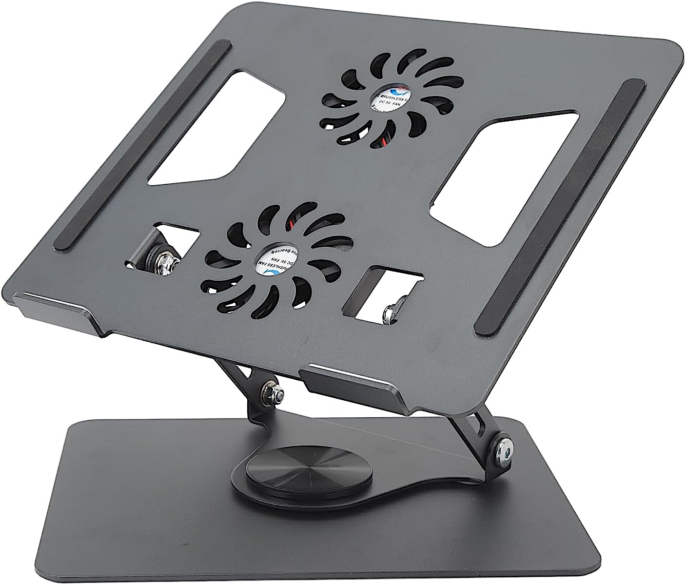Soporte Ajustable Para Laptop Portátil Con 2 Ventiladores  Base 360