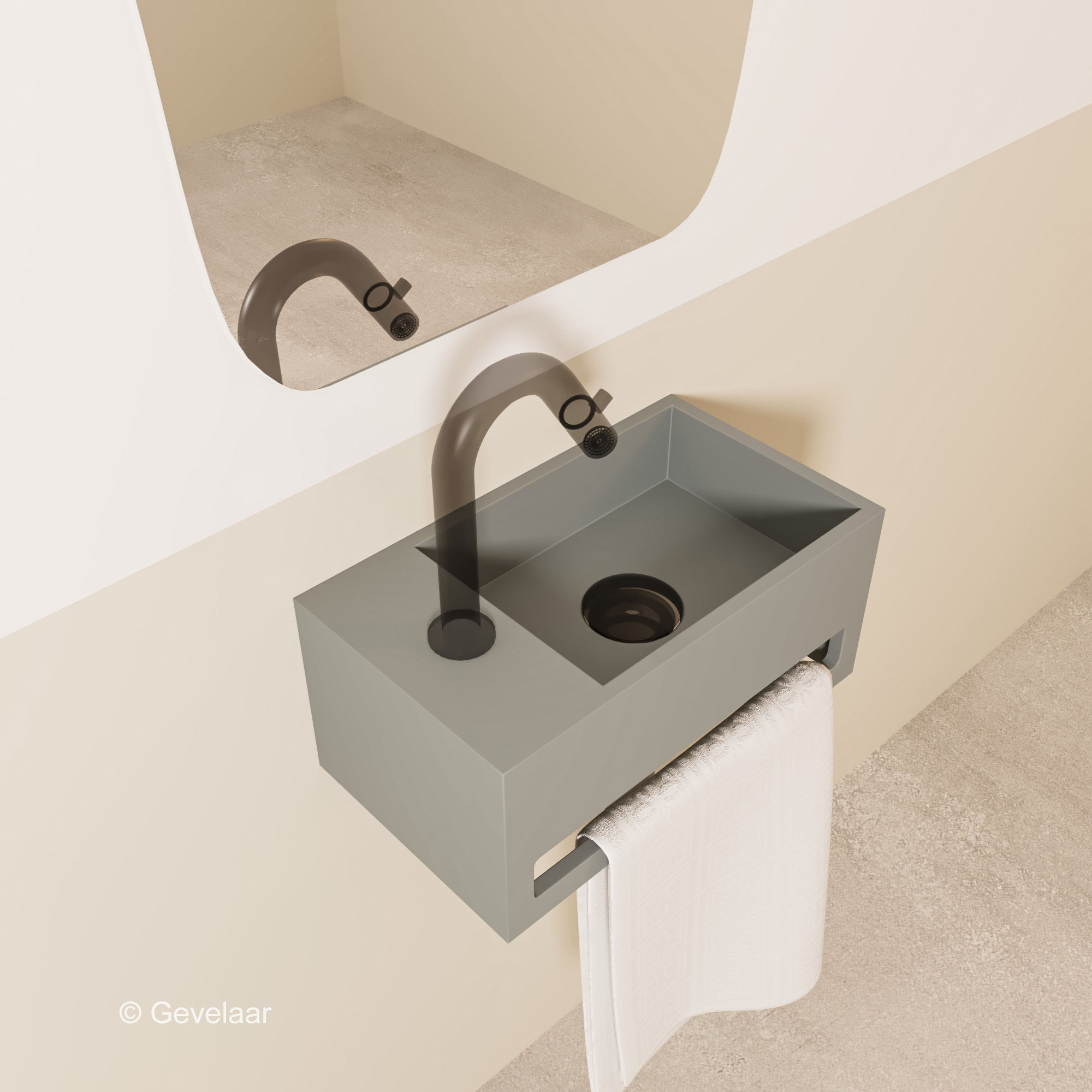 Tanaro fontein SoSu solid surface clay beton links