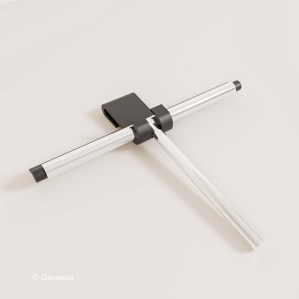 Alonzo raamwisser met flexibele glashaak chroom