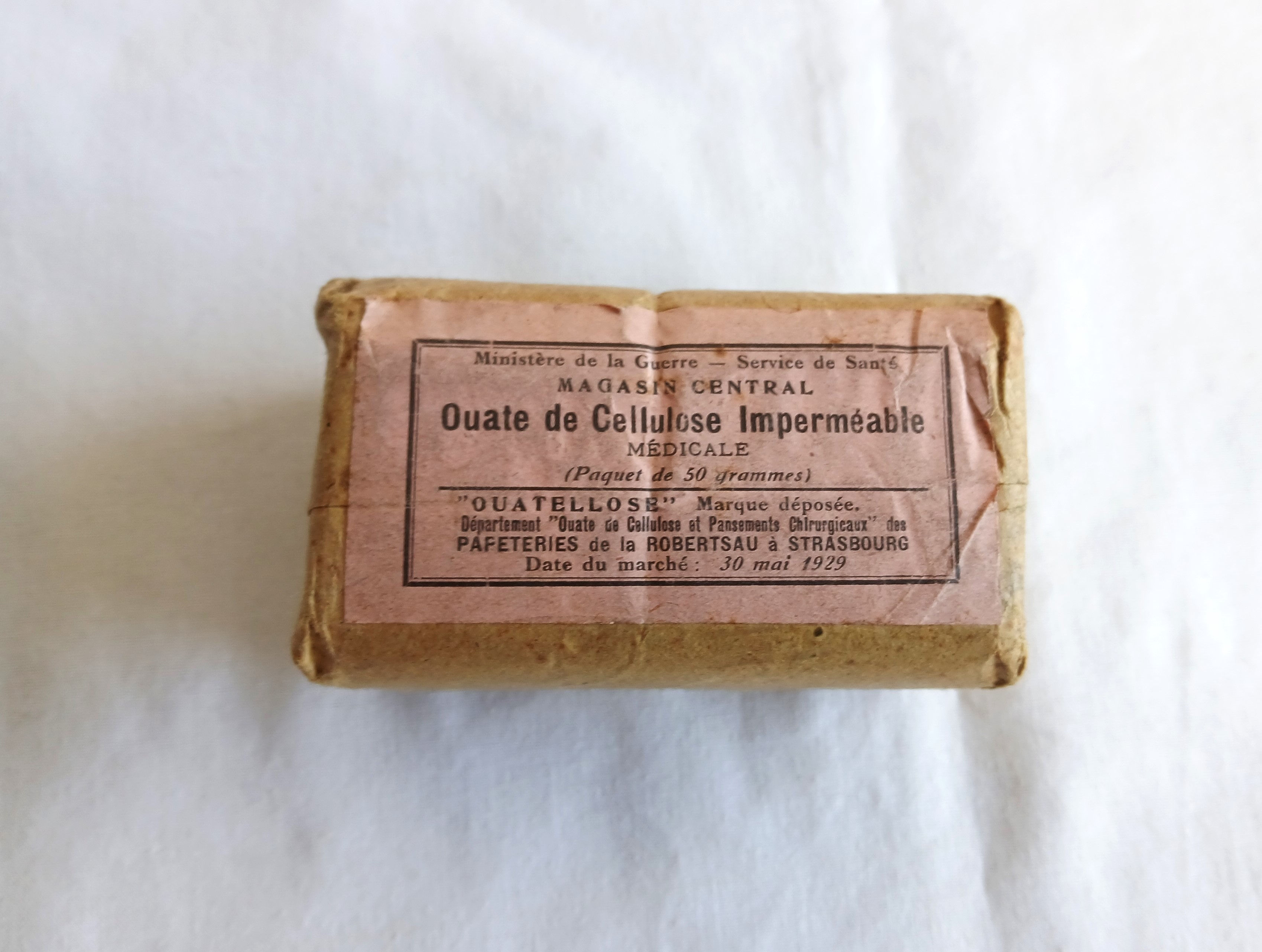Pansement - FR294607a  Paquet de ouate de cellulose (1929)