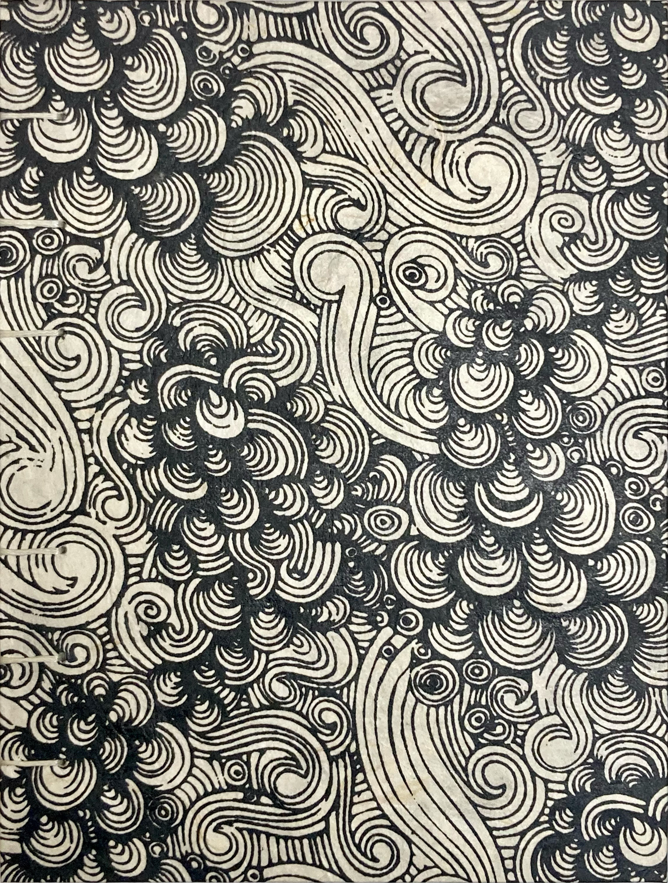 Black abstract handbound notebook