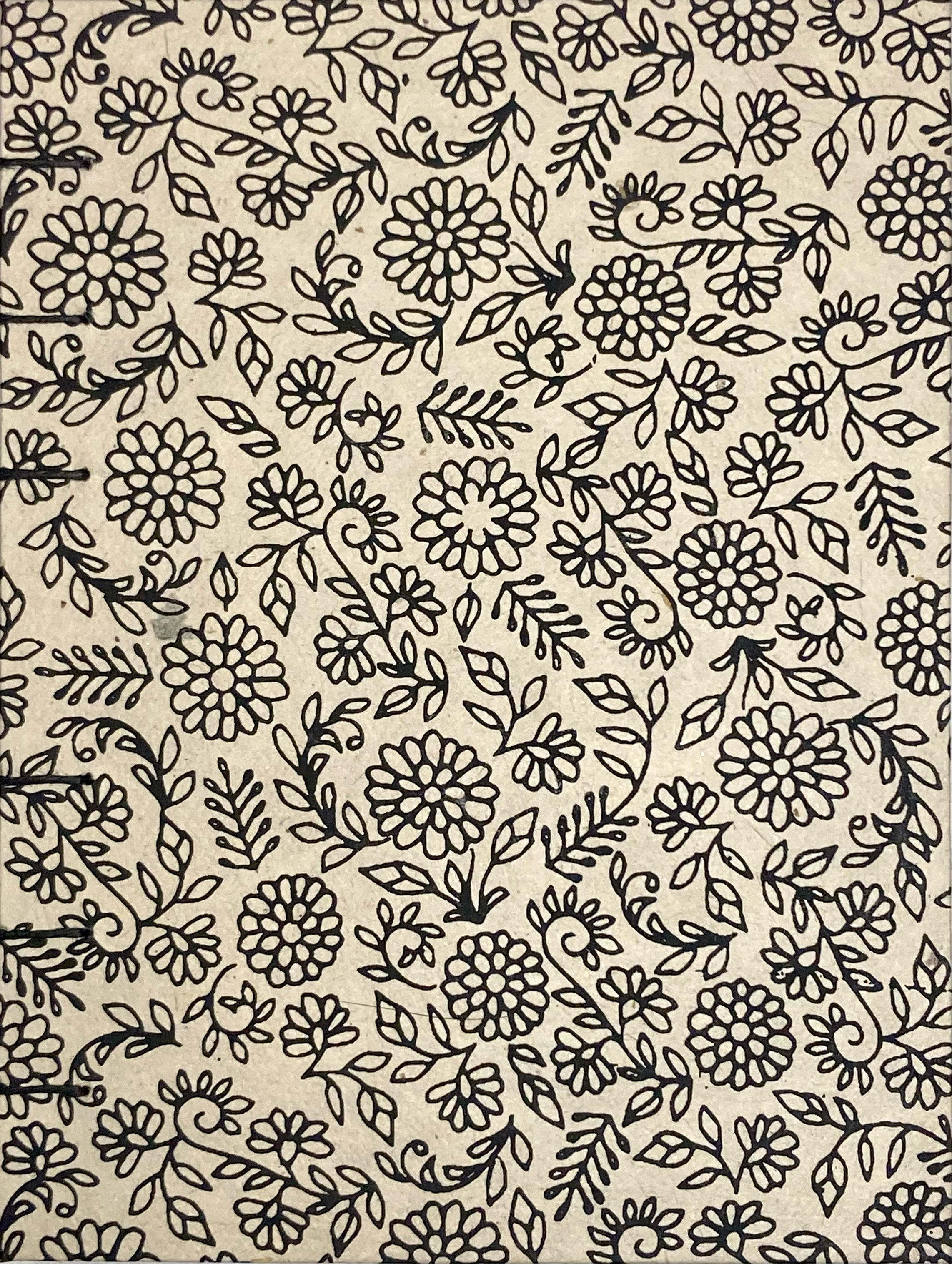 Flower patterned handbound notebook
