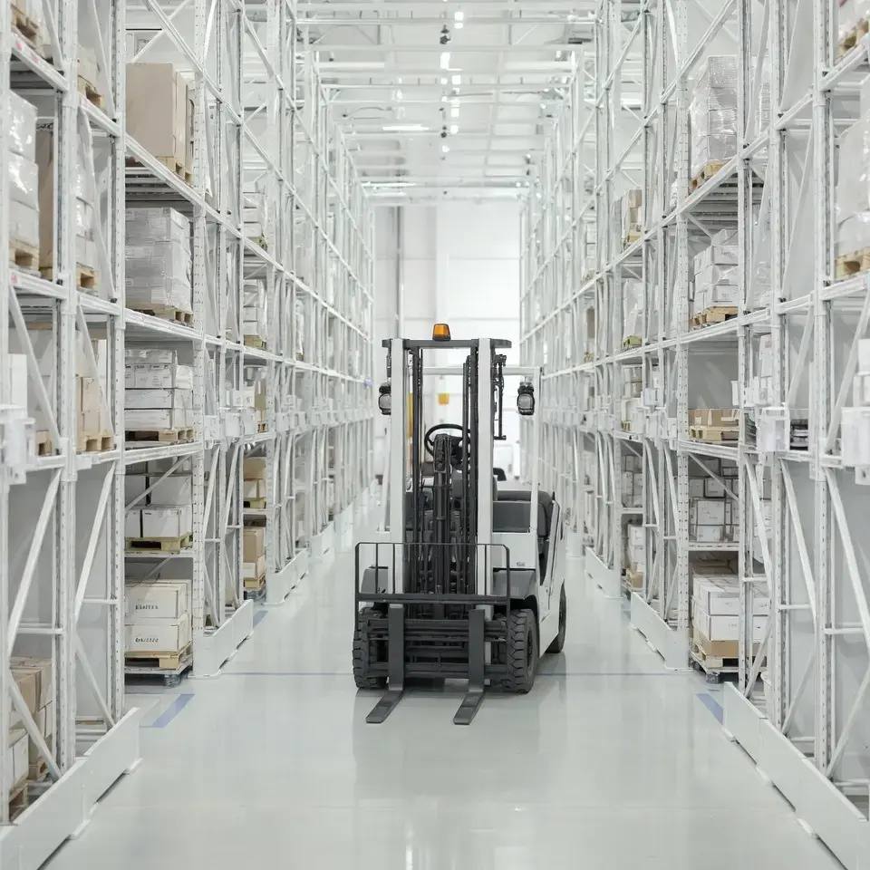 Pneus non-marquants blancs pour chariot électrique en entrepôt