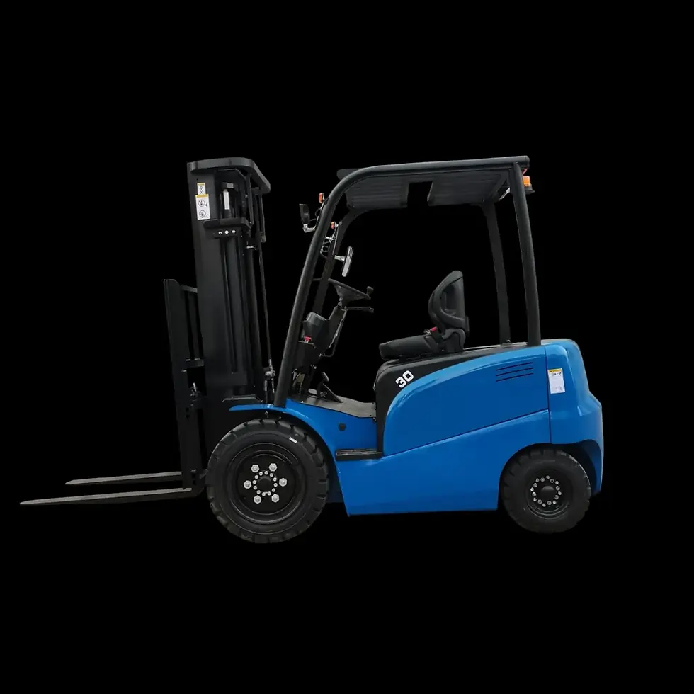 Miniature : Chariot élévateur électrique 3 tonnes bleu vue de profil