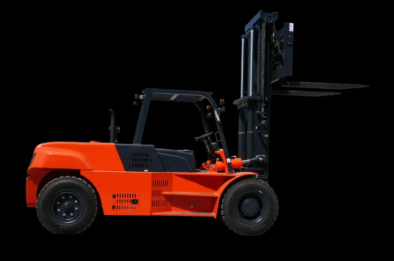 Chariot élévateur diesel 15t VMAX profil gauche – mât haut et stabilité pour charges lourdes