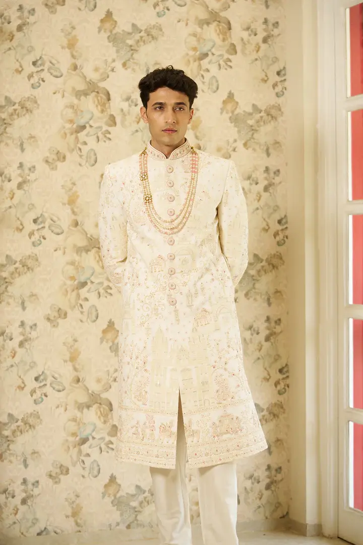 Zara Zari sherwanis – Royal designs, premium fabrics & timeless elegance. Free shipping in the UK