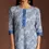 Thumbnail: Blue Printed Cotton Straight Suit With Dupatta By ZaraZari