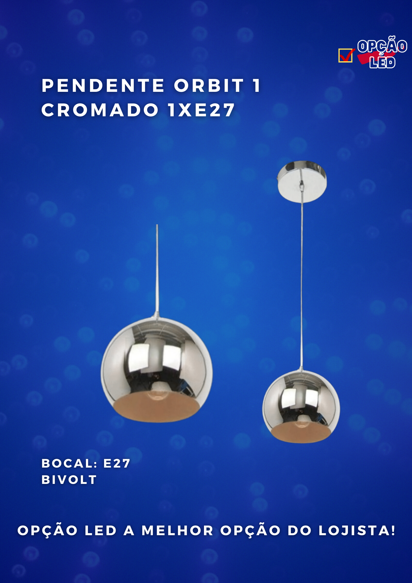 Pendente Orbit 1 Cromado