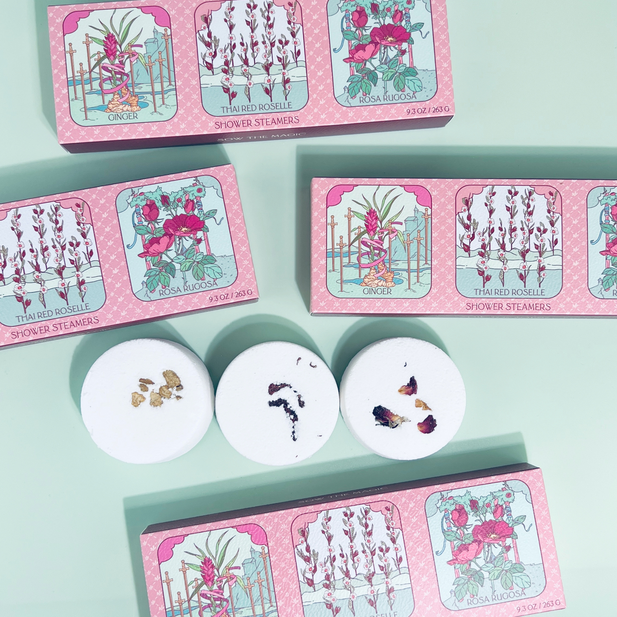 Floral Botanical Tarot Shower Steamer Trio